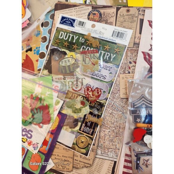 America & Dog-Themed Sticker & Paper Craft Lot Bundle Ephemera Scrapbooking - Picture 11 of 16